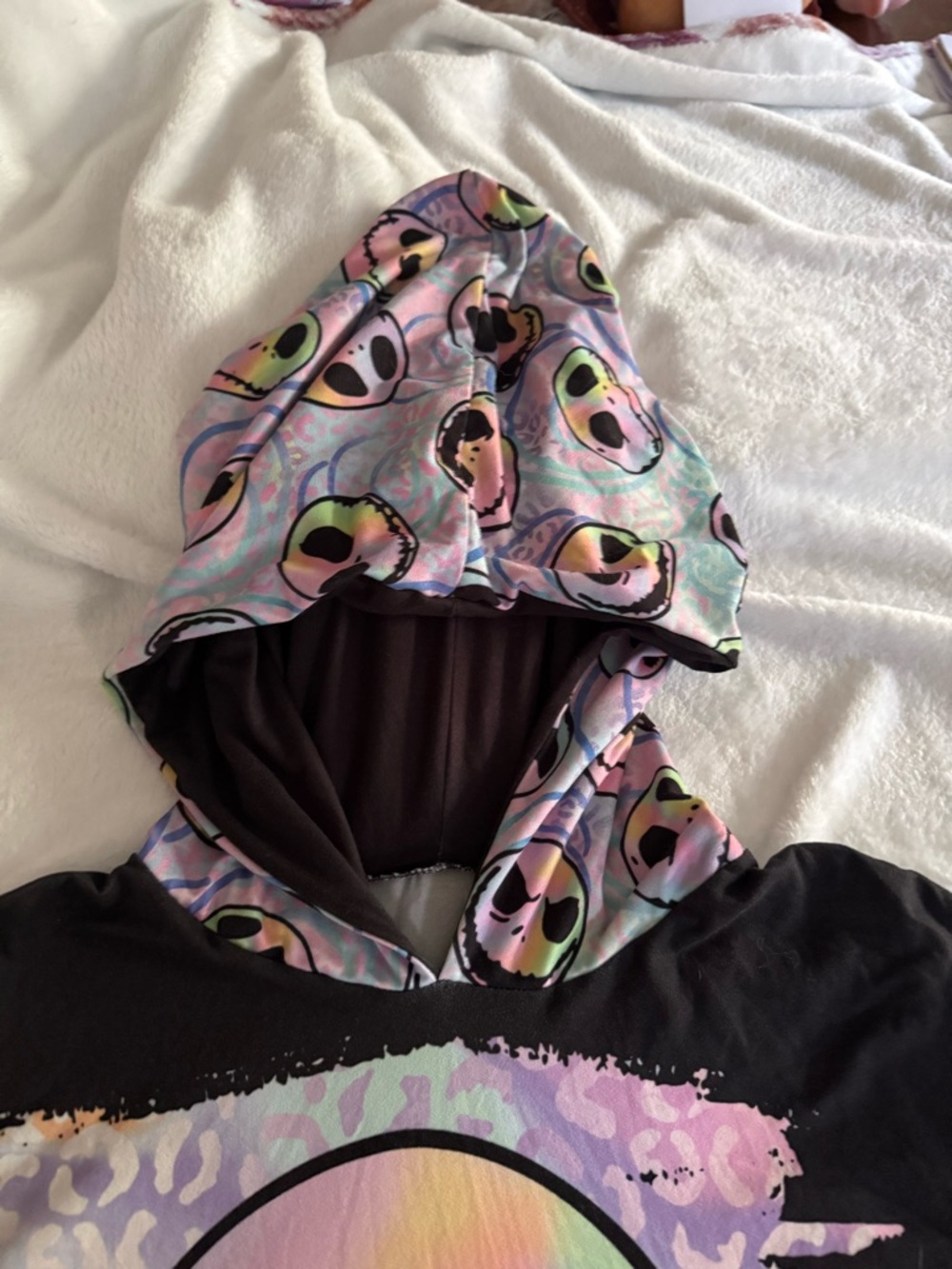 Nightmare Before Christmas Pastel Jack Black Lightweight Hoodie XL Runs Big! - Picture 2 of 5